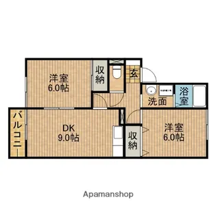 サンシャイン堀江Ⅱ【1階】の間取り