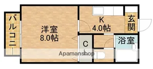 メゾネットサンゴ【1階】の間取り