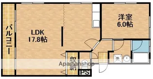 シックスハイツイクマ【2階】の間取り