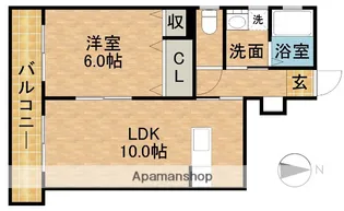 プリントスⅡ【103号室】の間取り