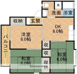 セジュール新津【1階】の間取り