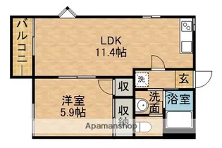 フレグランスつるが丘【202号室】の間取り