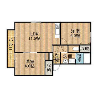 ビオラA【1階】の間取り