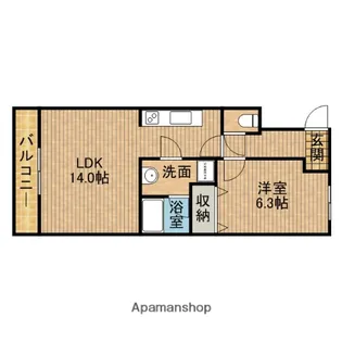 マーヴェラスパレス【1階】の間取り
