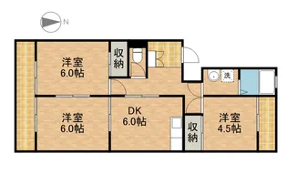 アクスレイマンションB【1階】の間取り