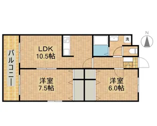RAINBOWほんま【3階】の間取り