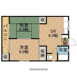 サンシャイン旭【5号室】の間取り