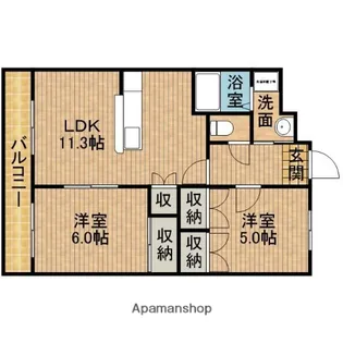 アルカディアN【2階】の間取り