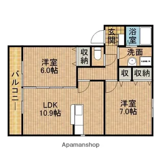 グランドソレーユA【2階】の間取り