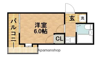 カレッジタウンウィング【3階】の間取り