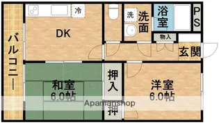 ミラクル西塚【2階】の間取り