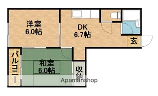 コーポ希望ⅩⅠ【201号室】の間取り