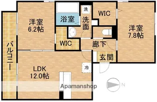 RICHESSE COURT【3階】の間取り