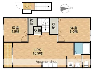 クレストールベルツリーⅡ【2階】の間取り