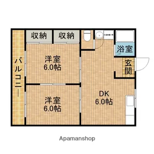 メゾンしいの木【203号室】の間取り