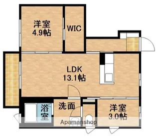 サンルシックⅠ【1階】の間取り