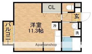 1Rの間取り画像