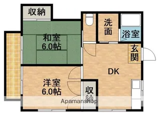 ハイツクレマツⅡ【C号室】の間取り