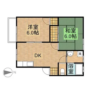 サンライフ中A【203号室】の間取り