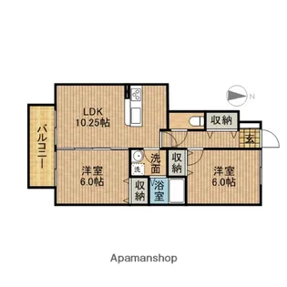 プルメリア【1階】の間取り