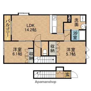 グラン・ジュテ【2階】の間取り