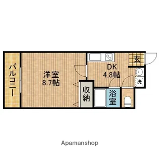 ライフ第6マンション藤枝駅前【504号室】の間取り