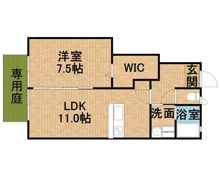 サンハイムA【1階】の間取り