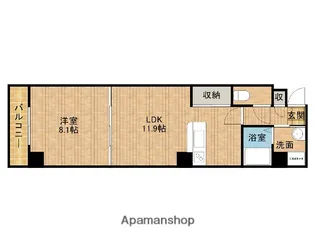 静岡県浜松市中央区板屋町【マンション】の間取り