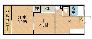 ヤマキ【206号室】の間取り