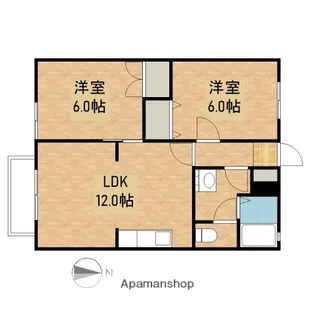 ミーテルーチェ村松【102号室】の間取り