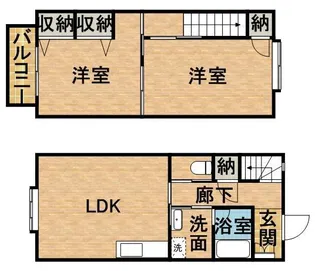 静岡県周智郡森町中川【テラスハウス】の間取り