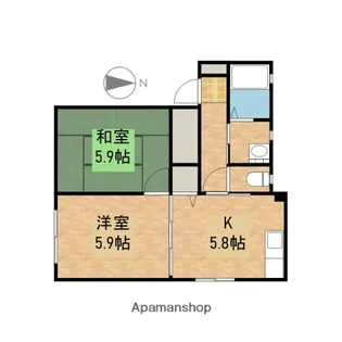 螢A【102号室】の間取り