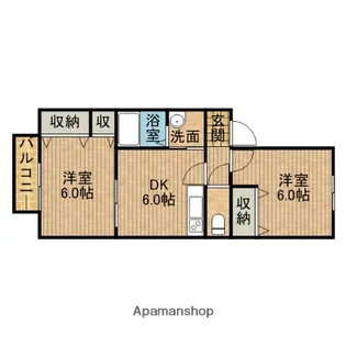 ジュネス焼津A【2階】の間取り