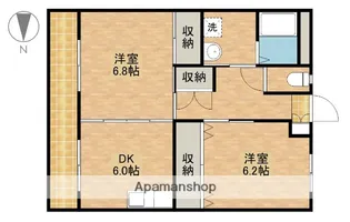 2DKの間取り画像