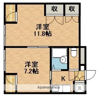 レインボープラザ【4階】の間取り