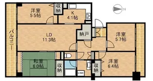 ライフインサーラ【5階】の間取り