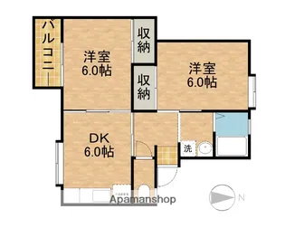 ベルハイツⅡ【2階】の間取り