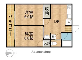シティハイム堀越【2階】の間取り