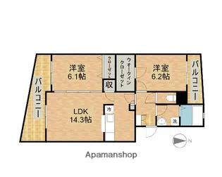アンジェリーク【2階】の間取り