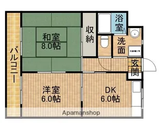 メルベーユⅡ【2階】の間取り