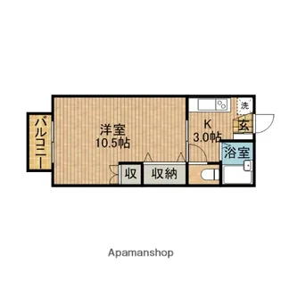 メゾンエスポワール【1階】の間取り