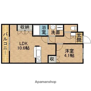 エバーハイム【1階】の間取り