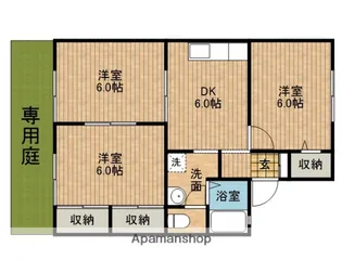 コスモクエストB【102号室】の間取り