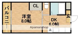 ブランシェ高丘【1階】の間取り