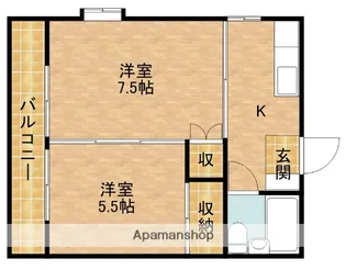 2Kの間取り画像