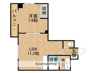 ザ・レジデンス元魚【2階】の間取り