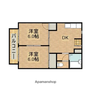 スカイハイツ【2階】の間取り