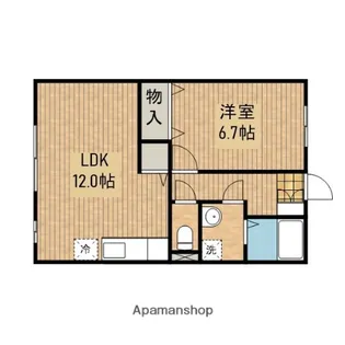 スプルース下俣【1階】の間取り