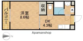 プレジール【101号室】の間取り