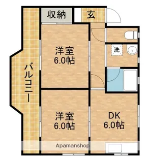 タートルハイム【202号室】の間取り